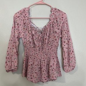 Pink floral top